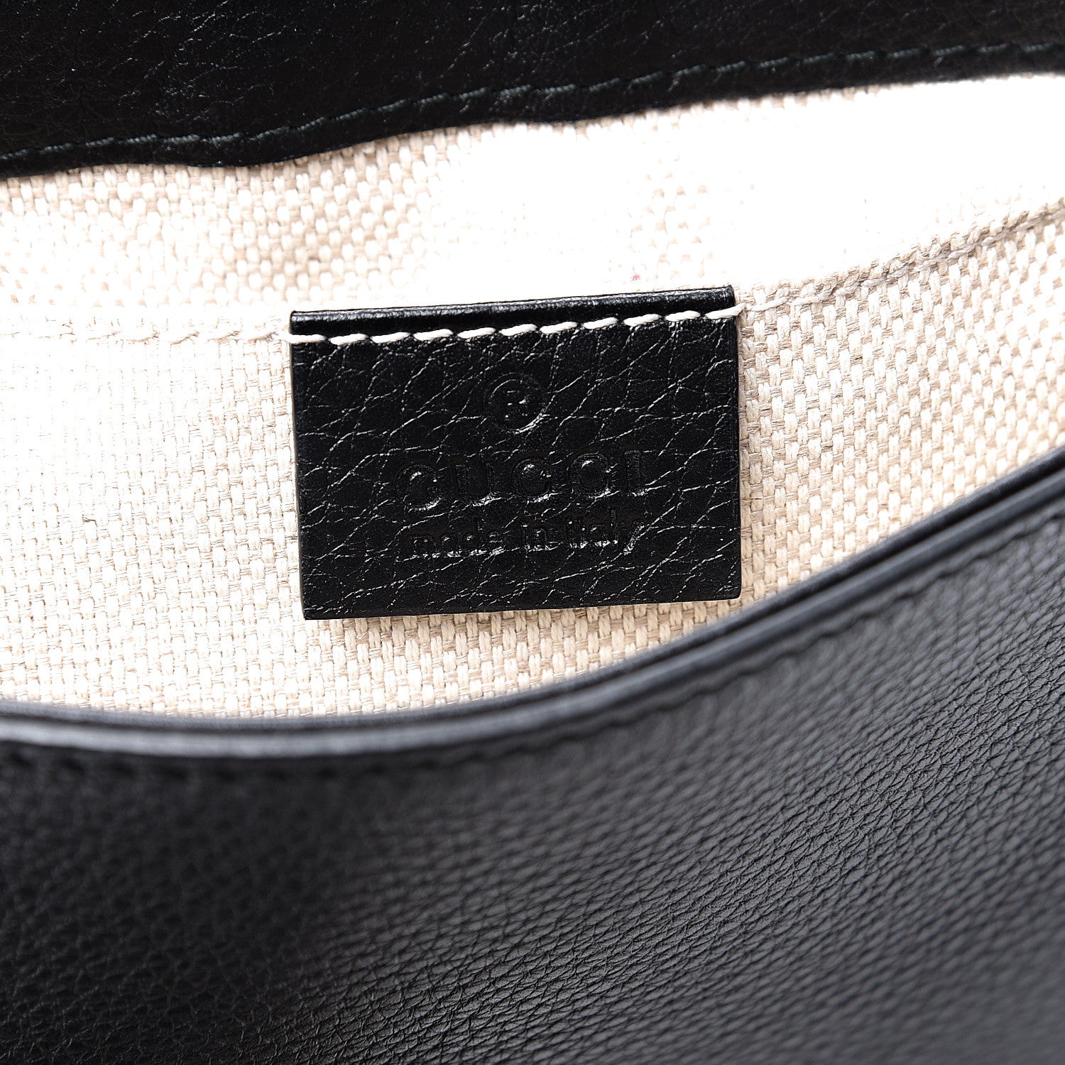 Gucci Pebbled Calfskin Small Soho Flap Crossbody Black 5 of 10