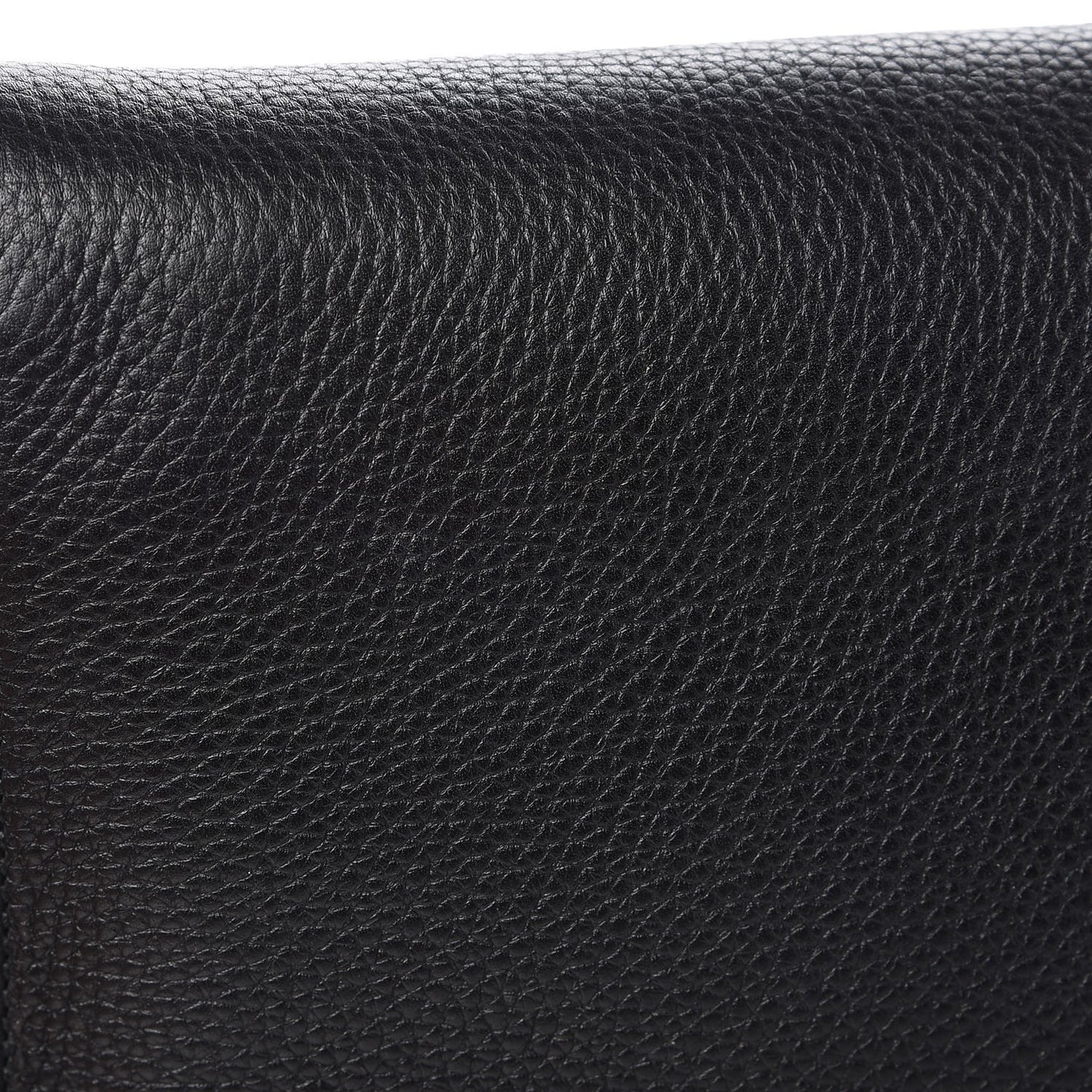 Pebbled Calfskin Medium Soho Clutch Black