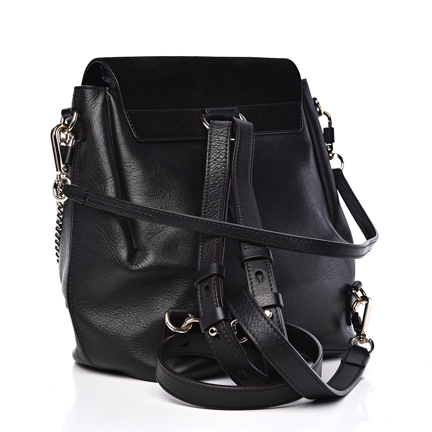 Chloe Suede Calfskin Medium Faye Backpack Black 2 of 14