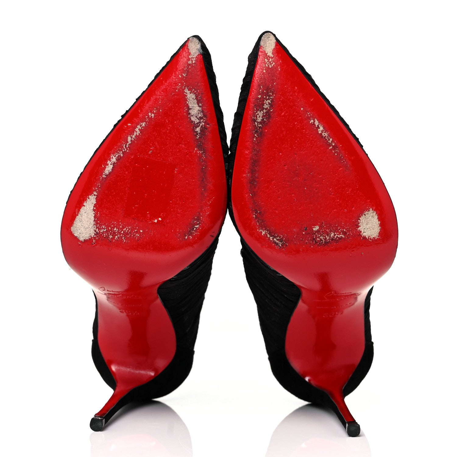 Christian Louboutin Tulle Suede Follies Draperia 100 Pumps 36.5 Black 5 of 7