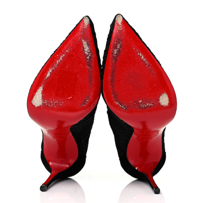 Christian Louboutin Tulle Suede Follies Draperia 100 Pumps 36.5 Black 5 of 7