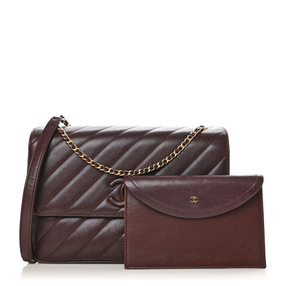 Chanel Lambskin Quilted Jumbo Coco Vintage Flap Purple 3 of 11