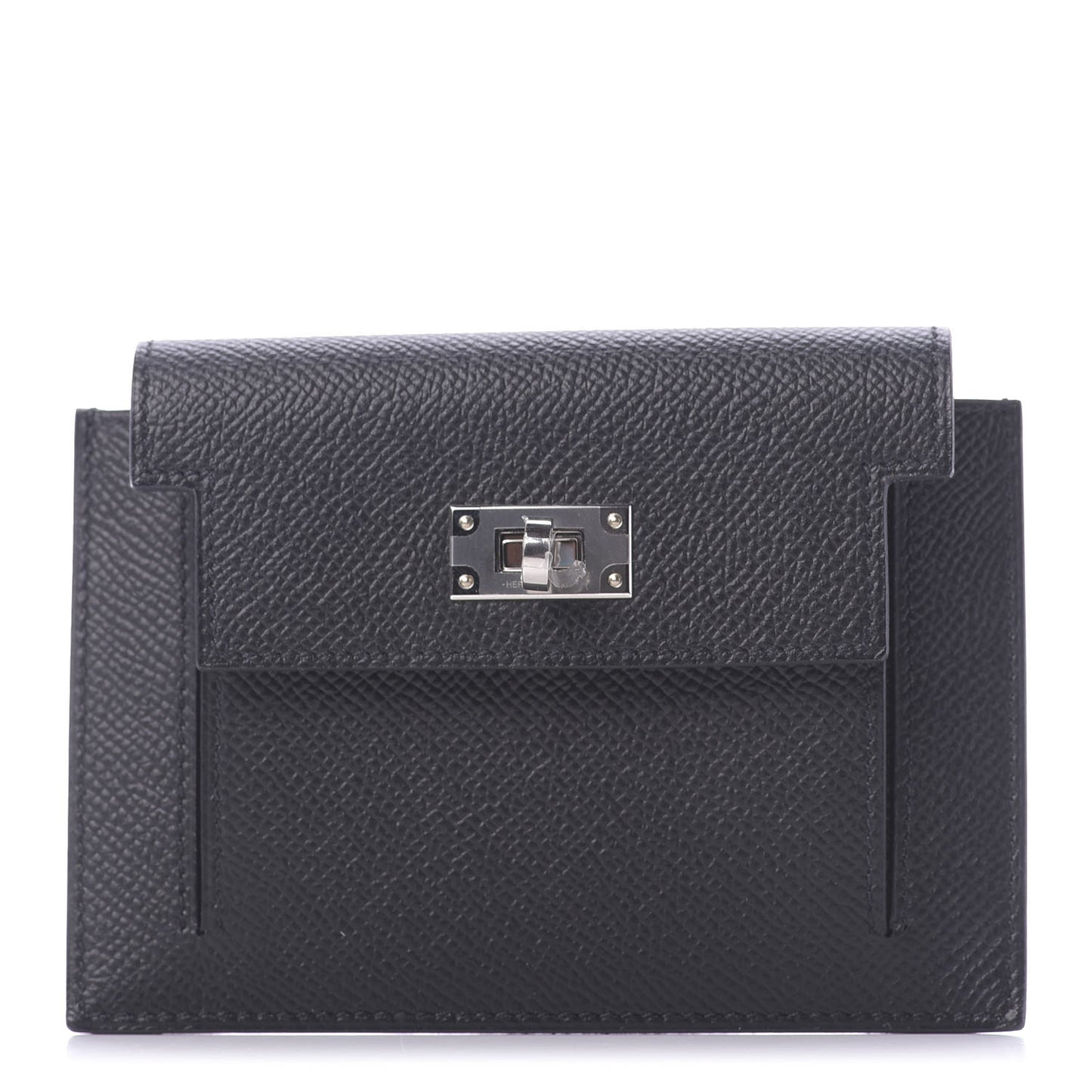 Epsom Kelly Pocket Compact Wallet Black