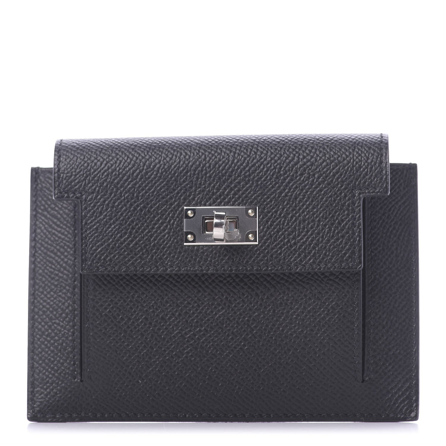 Hermes Epsom Kelly Pocket Compact Wallet Black 1 of 10