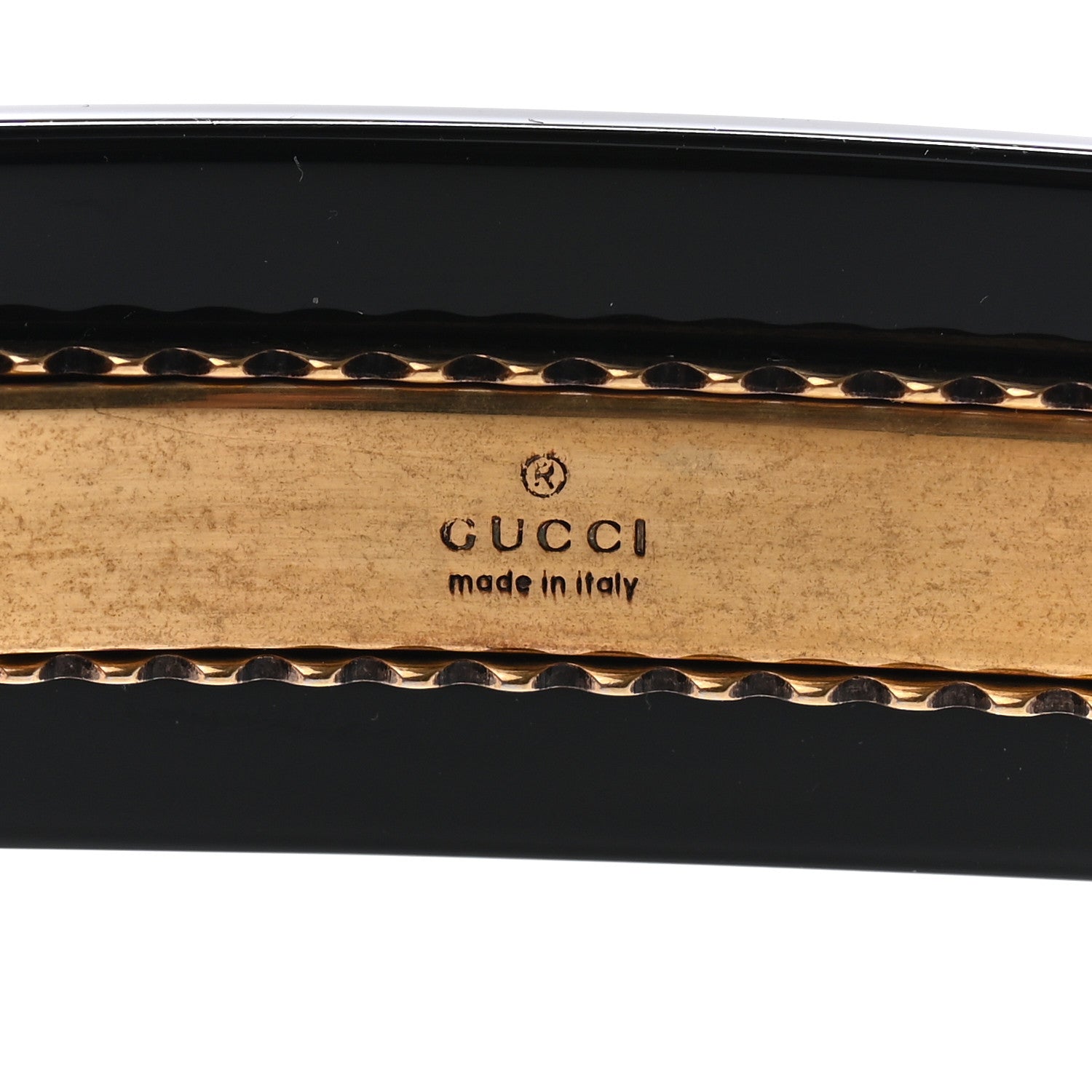 Gucci Resin Crystal Single Hair Barrette Black 3 of 5