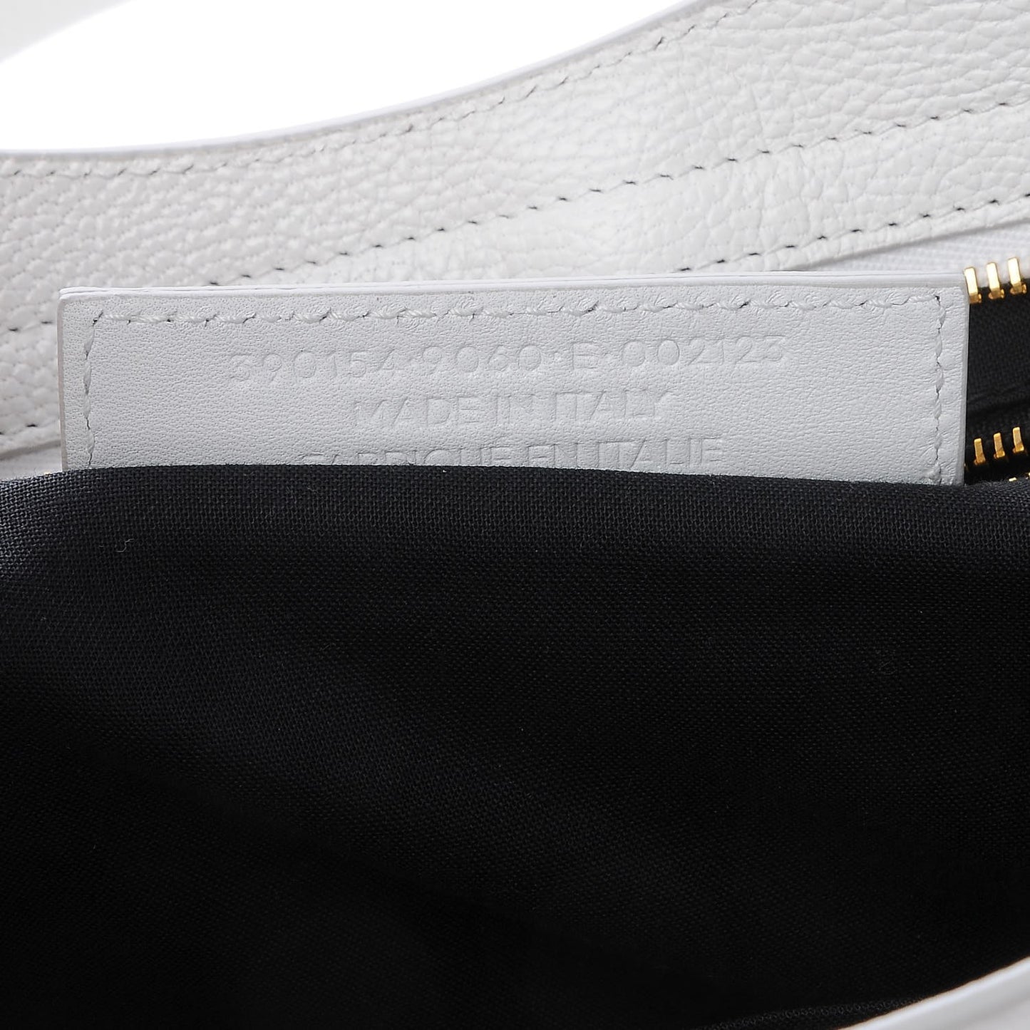 Chevre Gold Metallic Edge Hardware City White
