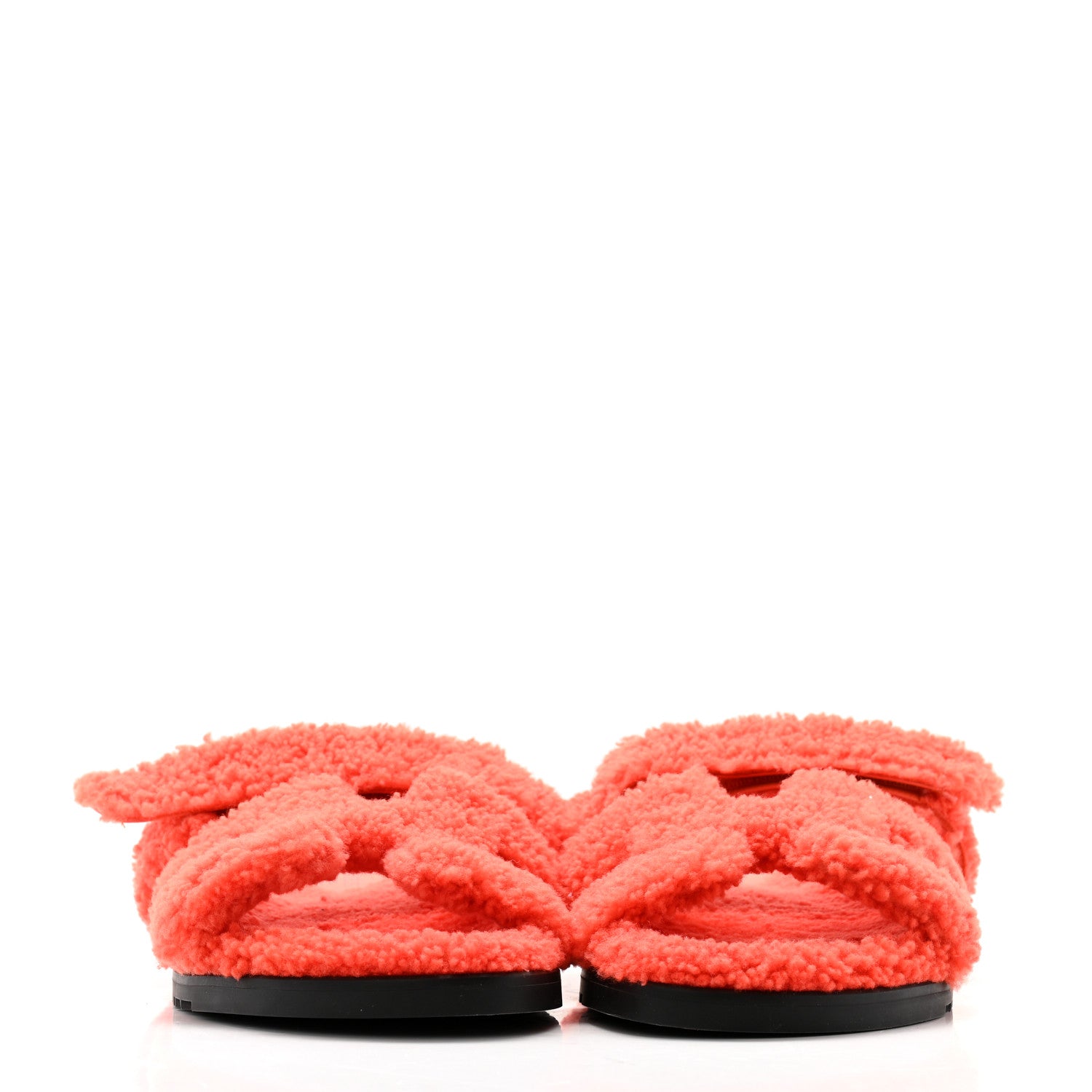 Hermes Woolskin Womens Chypre Sandals 40 Orange 2 of 8