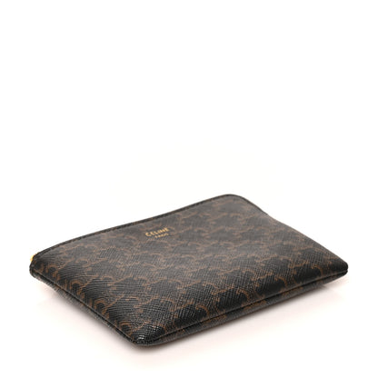 Celine Triomphe Canvas Coin and Card Pouch With Hook Black 4 of 8