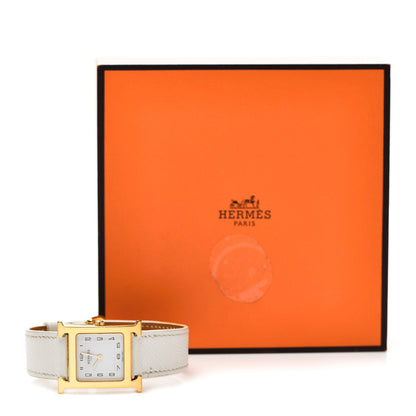 Hermes Stainless Steel Epsom 26mm Heure H Hour Quartz Watch Blanc 5 of 5