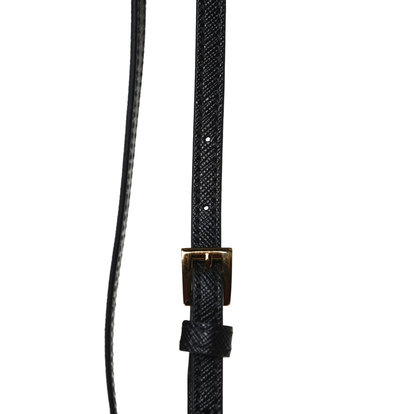 Saffiano Tessuto Nylon Mini Bucket Crossbody Bag Black