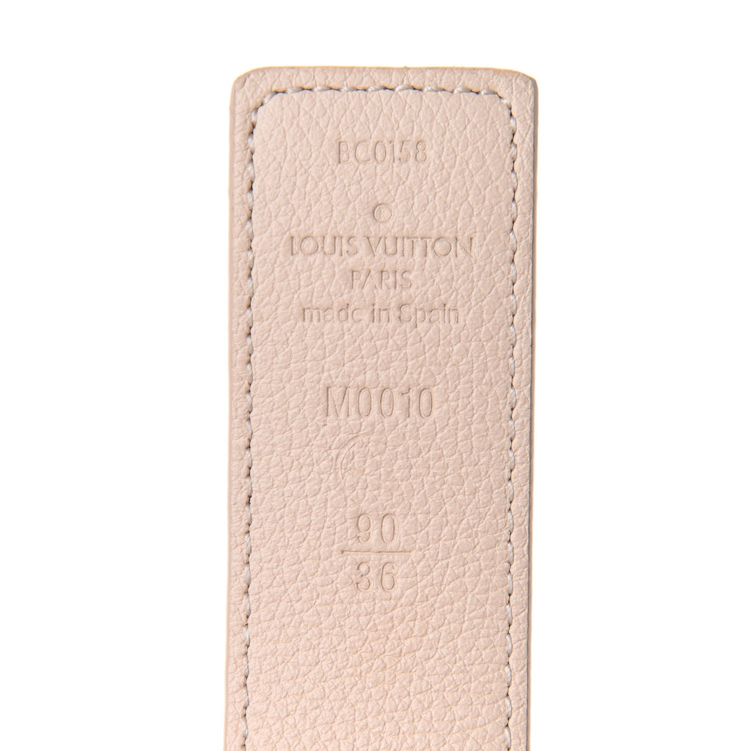 Louis Vuitton Monogram Calfskin 30mm LV Initiales Reversible Belt 90 36 Creme 3 of 6
