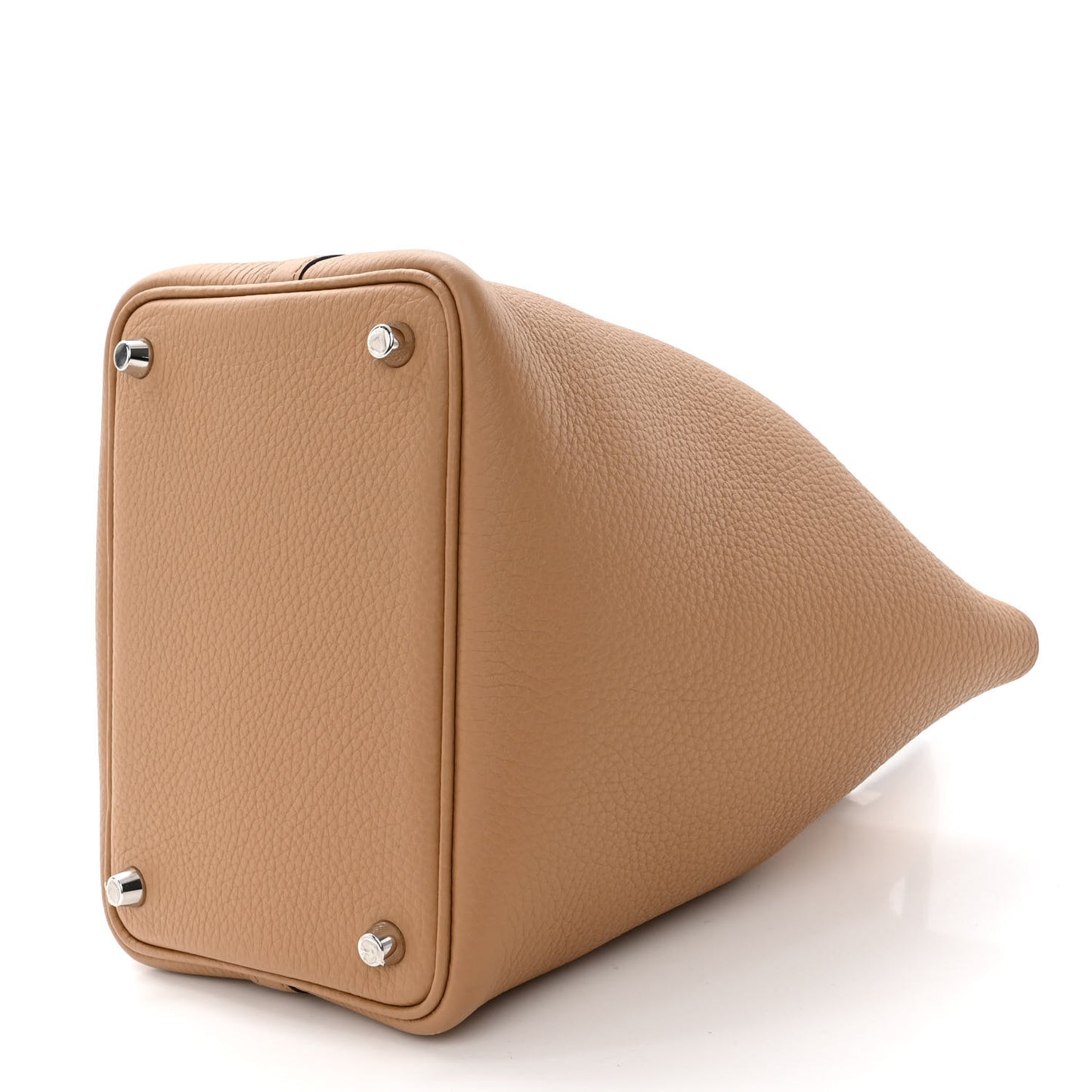Taurillon Clemence Matte Alligator Picotin Lock Touch 18 PM Chai