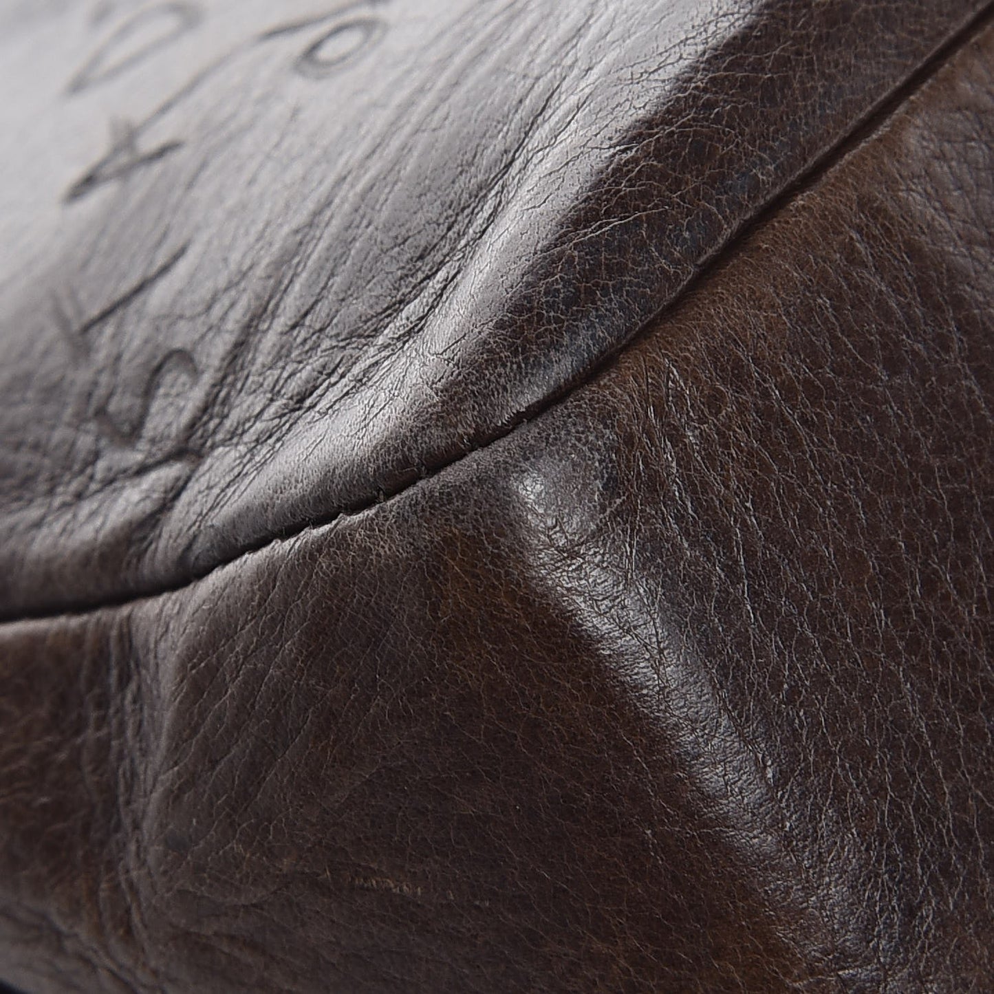 Calfskin Embossed Medium Flap Dark Brown