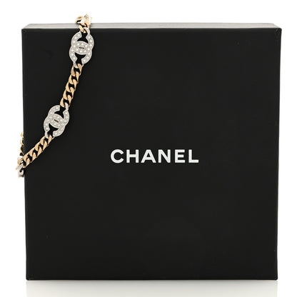 Chanel Crystal CC Chain Bracelet Gold Silver 5 of 5