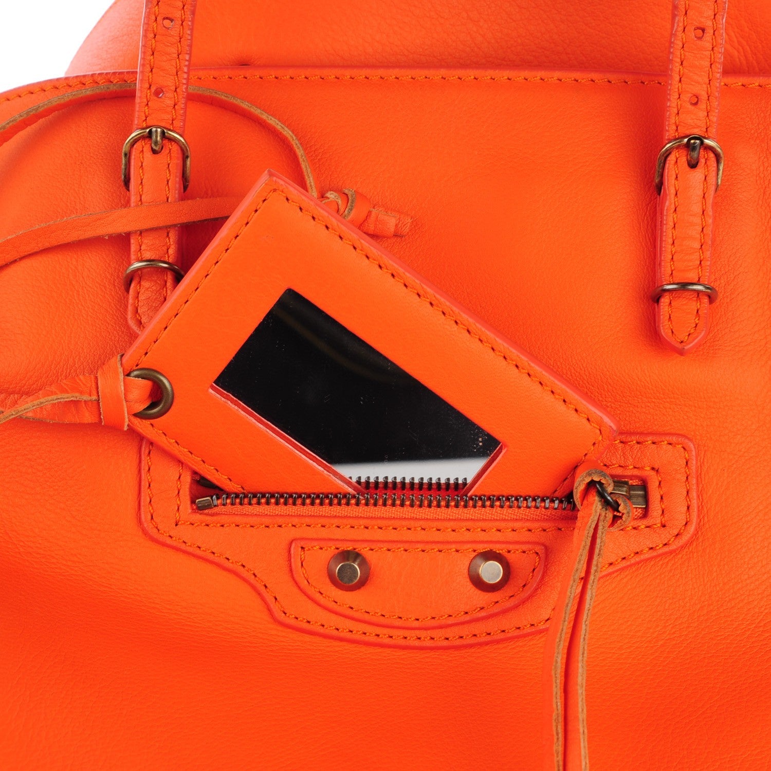 Balenciaga Veau Papier A4 Tote Tangerine 6 of 11