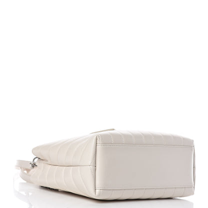 Saint Laurent Calfskin Y Quilted Monogram Small Loulou Shopper Cream Souffle 5 of 12
