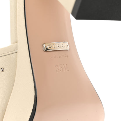 Gucci Malaga Kid Interlocking G Studs 25/85mm Platform Sandals 35.5 Mystic White 6 of 9