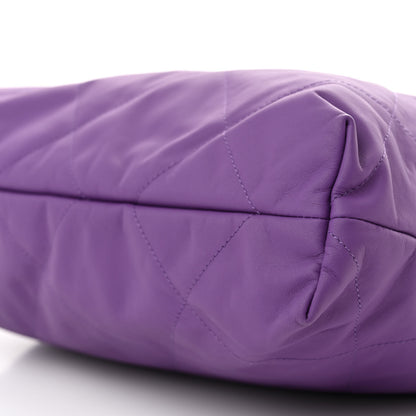 Chanel Matte Calfskin Quilted Monochrome Chanel 22 Purple 11 of 11