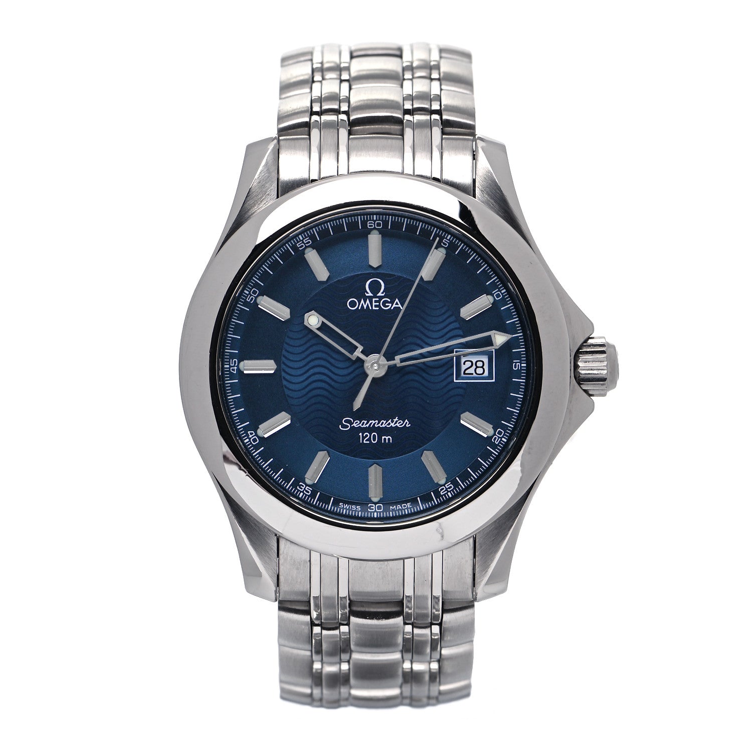 Omega Stainless Steel 36mm Seamaster 120M Quartz Watch Blue 2511.81 1 of 4