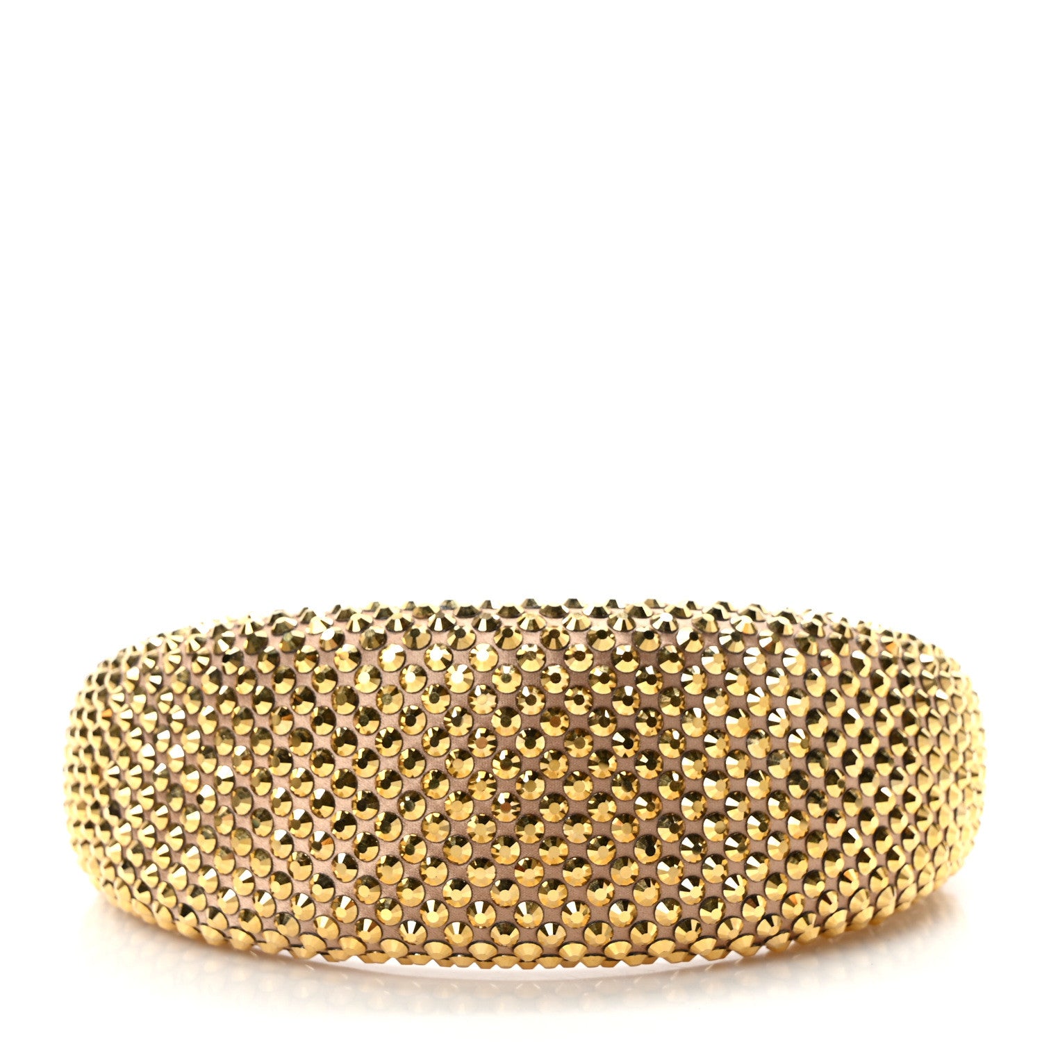 Prada Satin Crystal Embellished Headband Platino 4 of 9