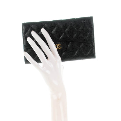 Chanel Caviar Quilted Large Flap Wallet Black 2 of 9