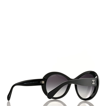 Chanel Oval CC Sunglasses 5372 Black 4 of 8