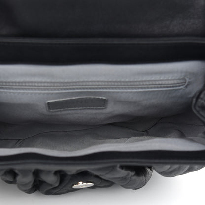 Chanel Washed Lambskin Quilted Medium Chain Around Messenger Black 5 of 9