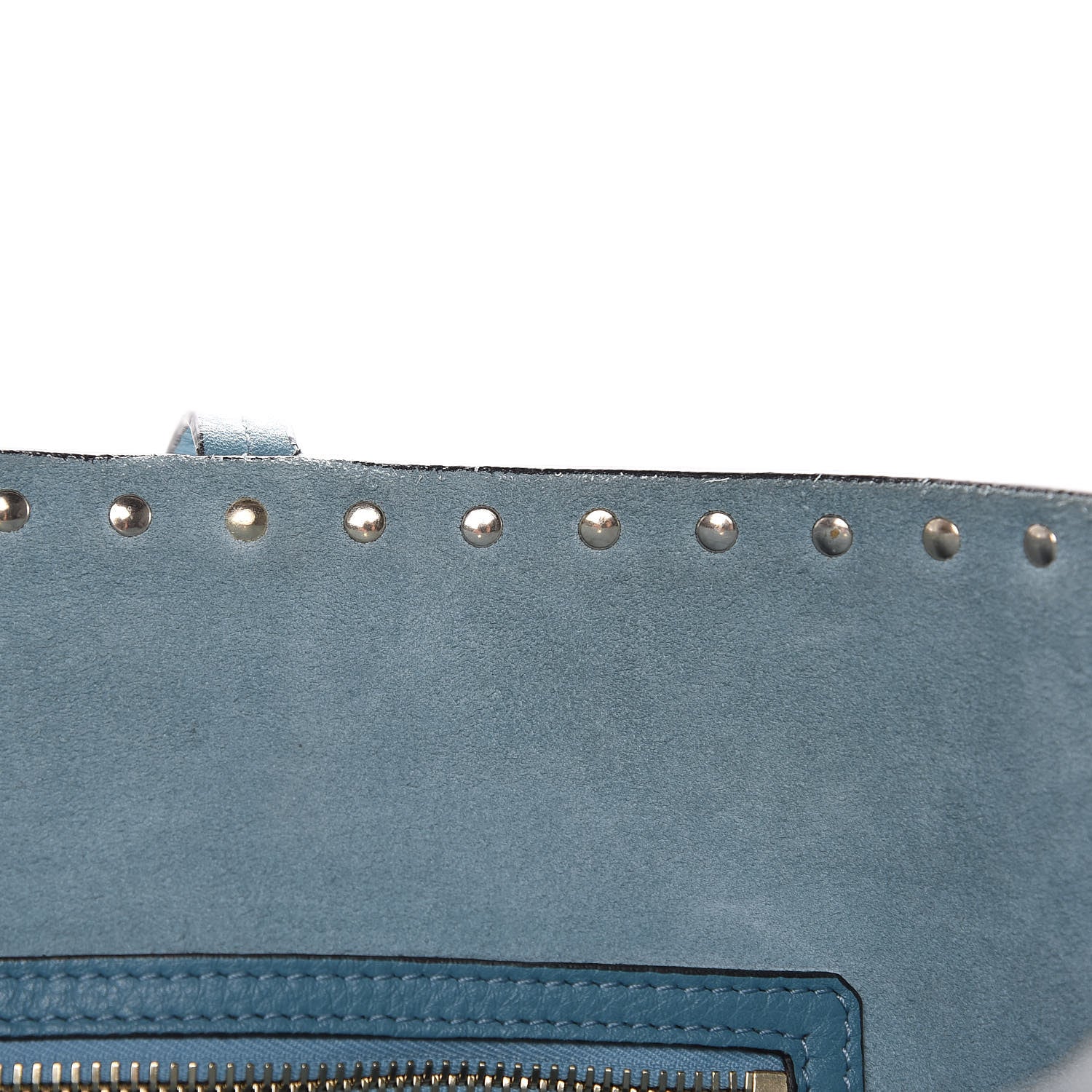 Valentino Garavani Grained Calfskin Rockstud Shoulder Tote Niagara 14 of 15