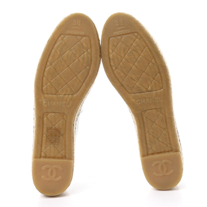 Chanel Laminated Goatskin CC Espadrilles 38 Silver 5 of 9