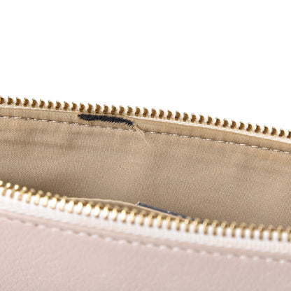 Chloe Metallic Calfskin Patchwork Chain Wallet White Pink 9 of 9