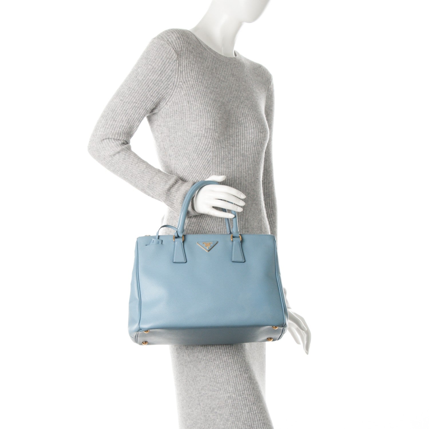 Prada Saffiano Medium Galleria Double Zip Tote Astrale 3 of 9