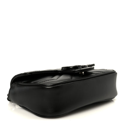Gucci Calfskin Matelasse Monochrome GG Marmont Chain Belt Bag Black 4 of 11