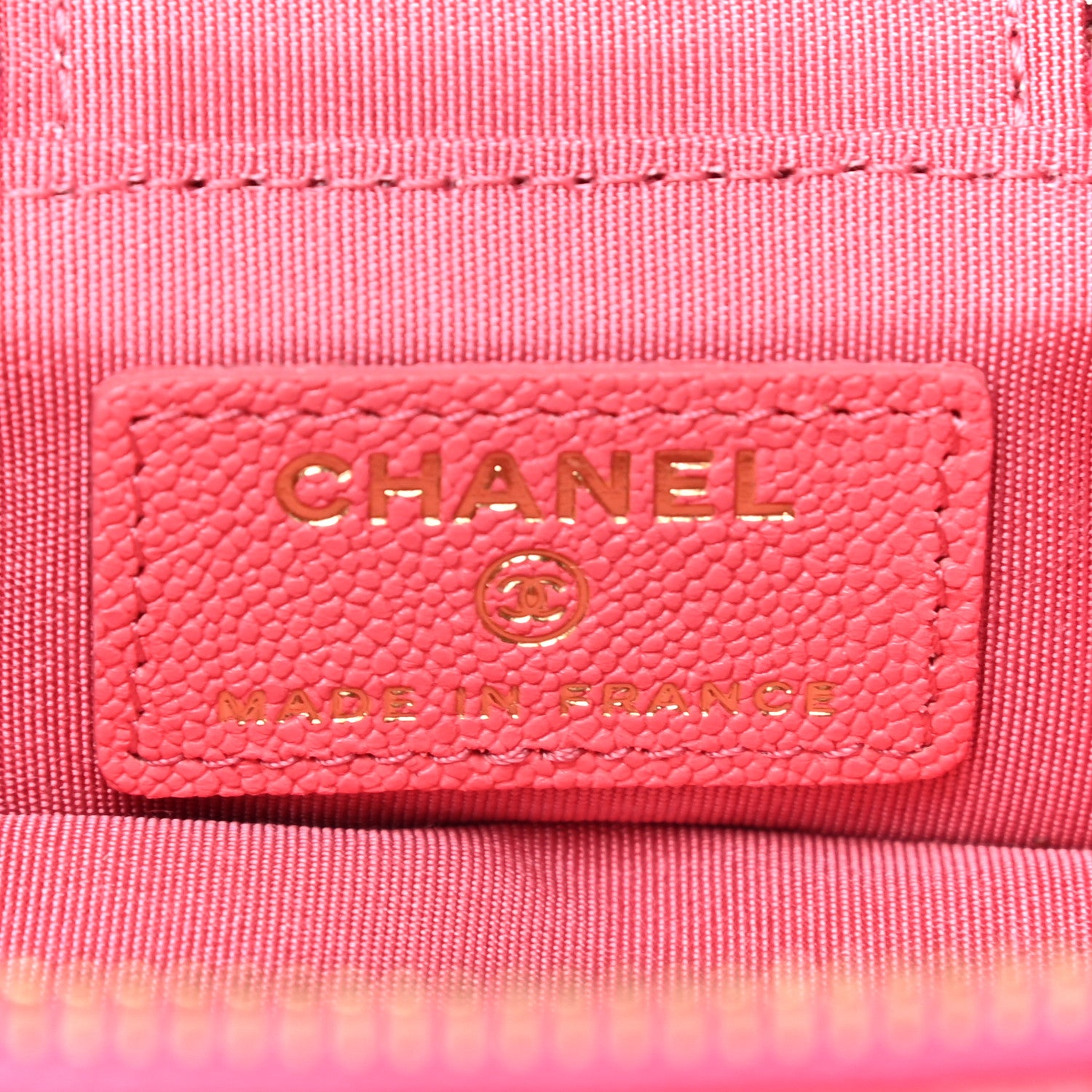 Chanel Caviar Quilted Mini Top Handle Vanity With Chain Pink 5 of 8