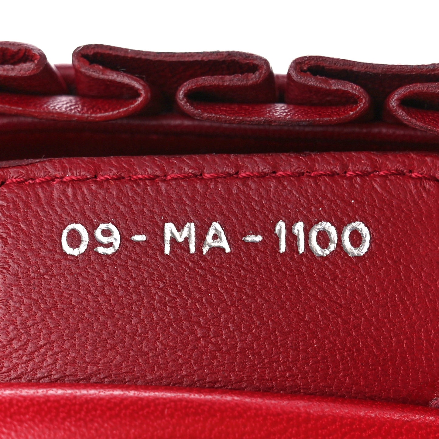 Lambskin Cannage Bow Medium Lady Dior Burgundy