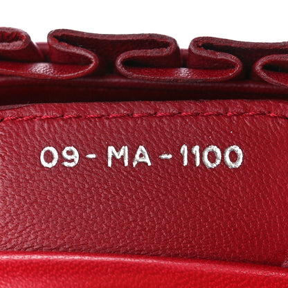 Christian Dior Lambskin Cannage Bow Medium Lady Dior Burgundy 7 of 10
