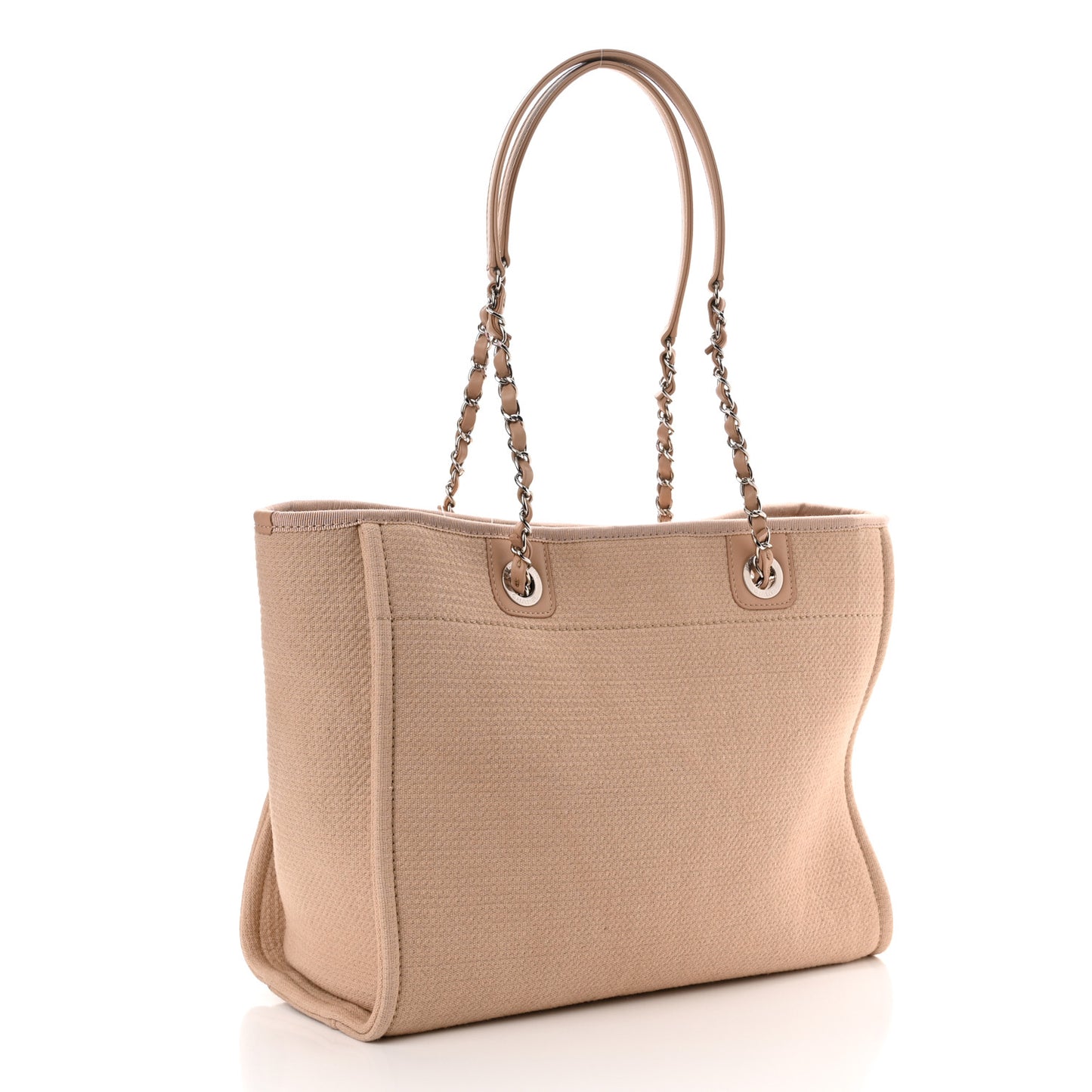 Mixed Fibers Small Deauville Tote Beige