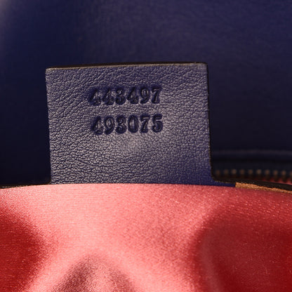 Gucci Velvet Matelasse Small GG Marmont Shoulder Bag Cobalt Blue 7 of 10
