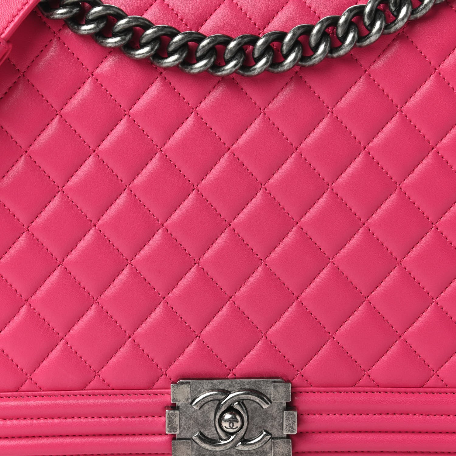 Chanel Lambskin Quilted Large Boy Flap Pink 10 of 10