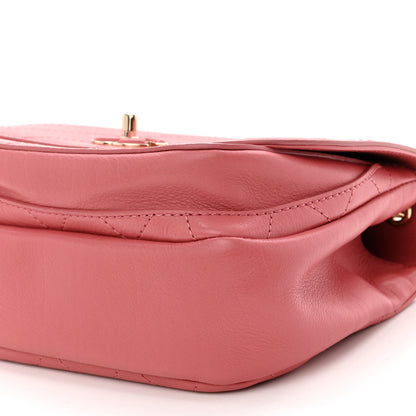Chanel Calfskin Stitched Small Flap Bag Pink 9 of 9