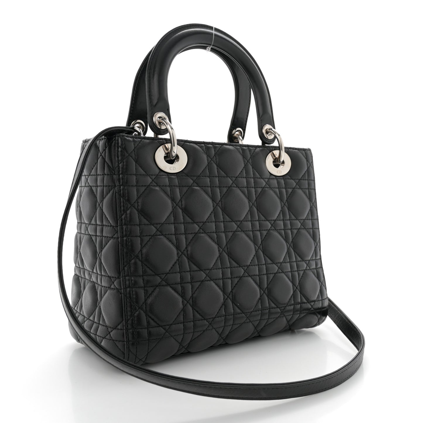 Lambskin Cannage Medium Lady Dior Black