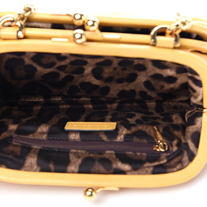 Dolce & Gabbana Calfskin Kiss Lock Frame Chain Bag Yellow 5 of 16