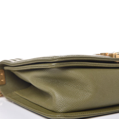 Chanel Caviar Quilted Medium Boy Flap Khaki 8 of 8