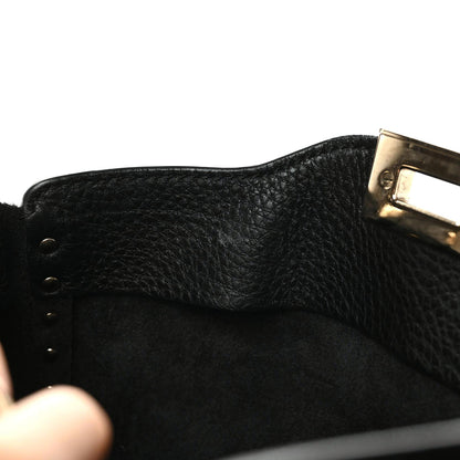 Valentino Garavani Pebbled Calfskin Large Rockstud Flip-Lock Messenger Bag Black 10 of 10