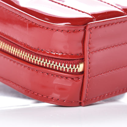 Saint Laurent Patent Matelasse Vicky Monogram Belt Bag Red 8 of 9