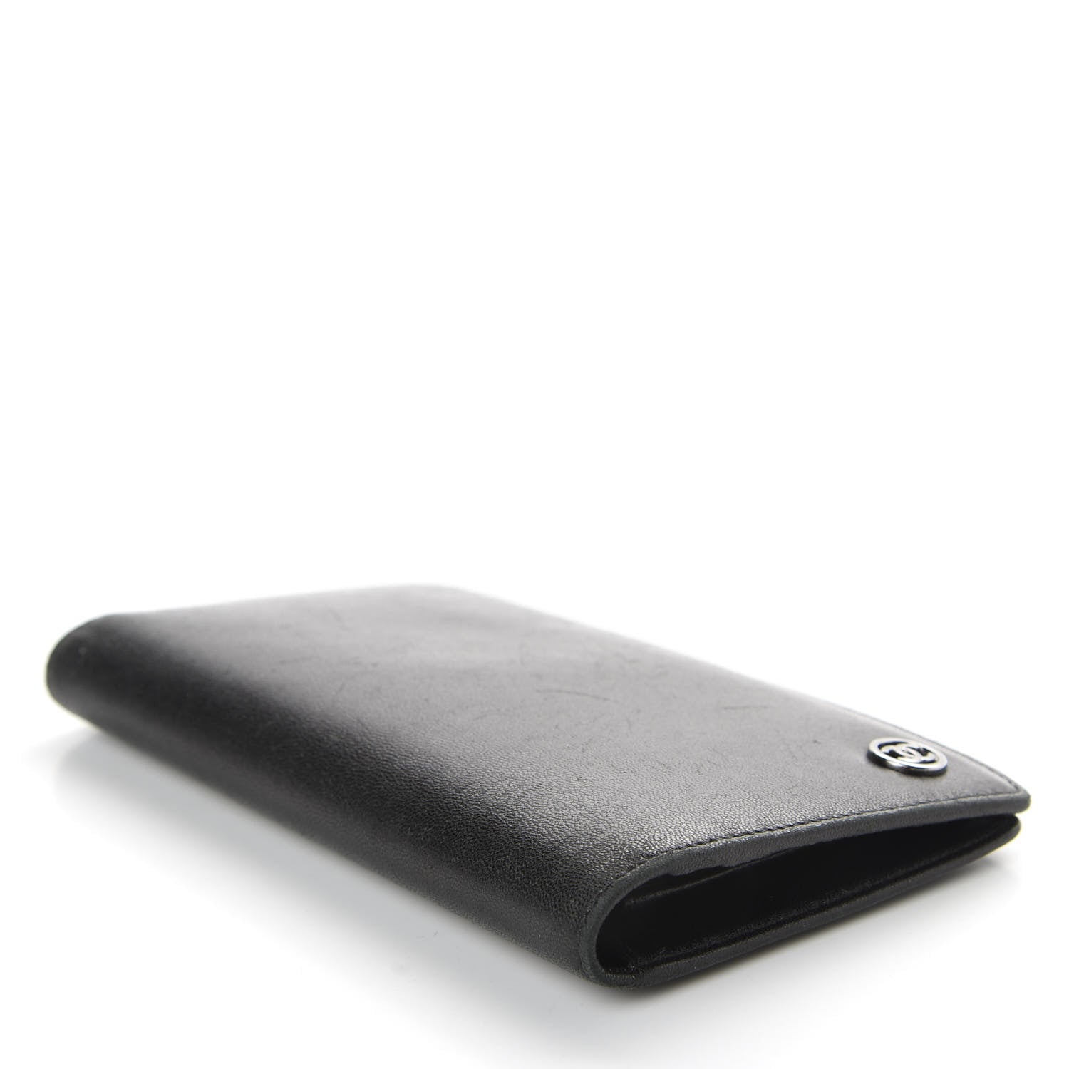 Chanel Goatskin CC Yen Wallet Black 4 of 7