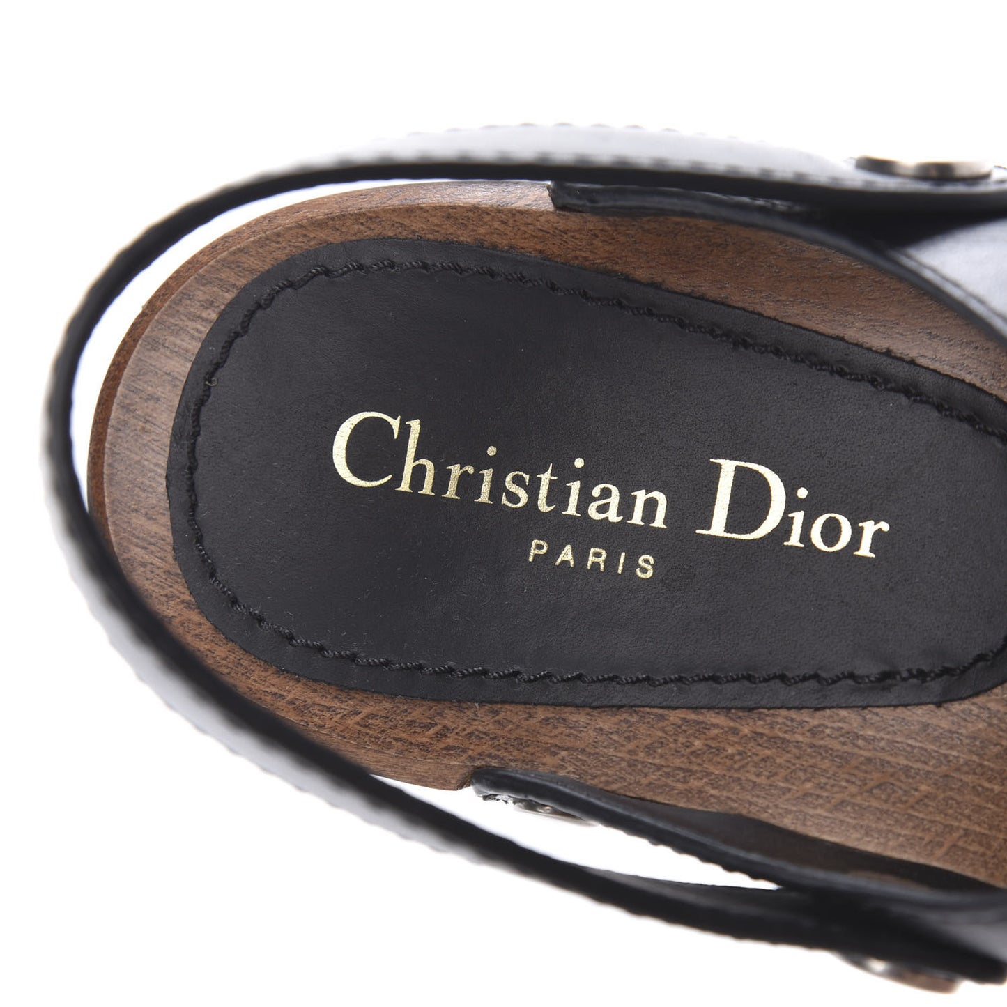 Calfskin Diorquake 20mm Slingback Clogs 36 Black