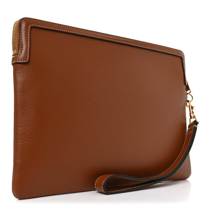 Celine Smooth Calfskin Small Pouch With Strap Tan 3 of 9