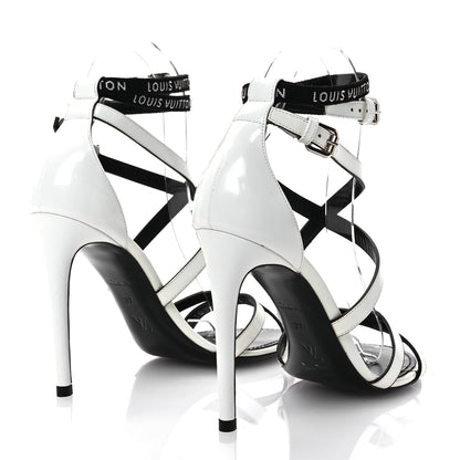 Louis Vuitton Patent Call Back Sandals 37 White 4 of 8