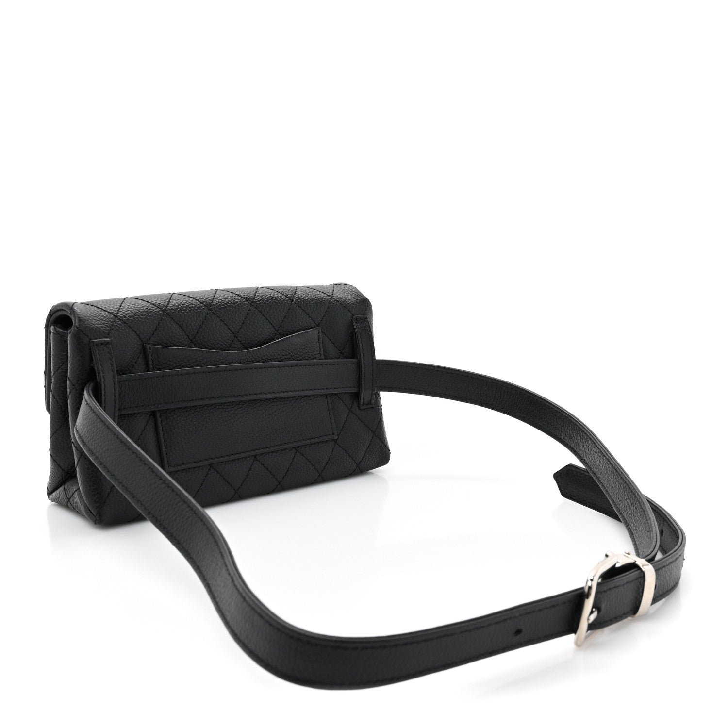 Chanel Grained Calfskin Quilted 2.55 Reissue Flap Belt Bag Clutch Black 3 of 9