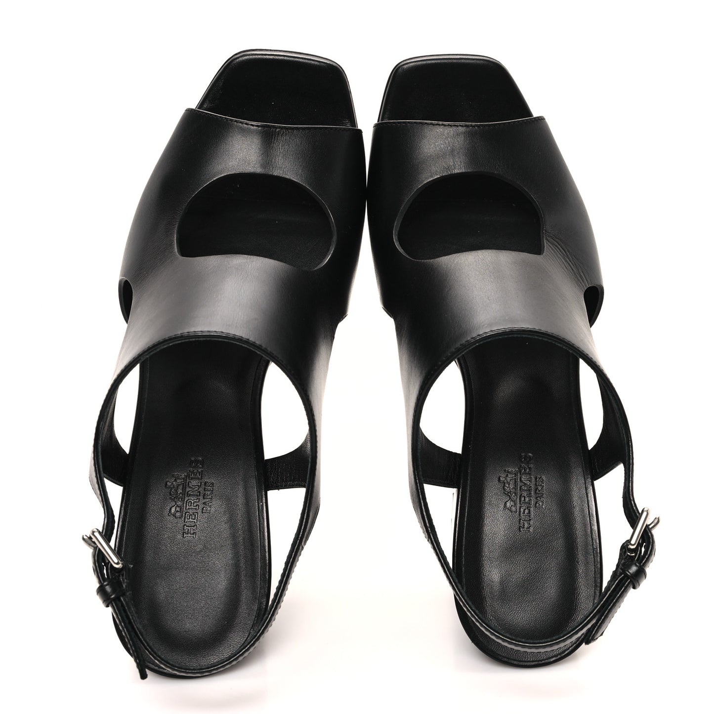 Calfskin Electra 90 Sandals 38 Black